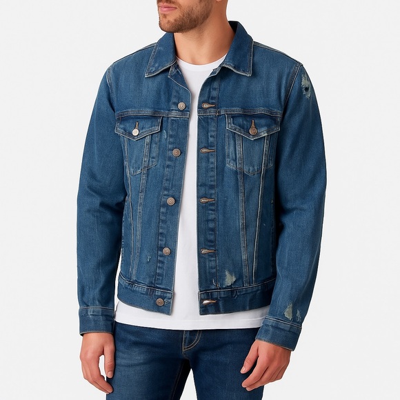 Old Navy Other - Old Navy distressed jeans jacket men’s medium